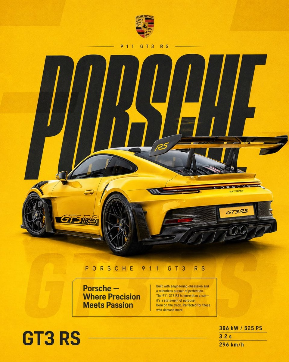 Porsche / BMW 性能车社媒海报模板