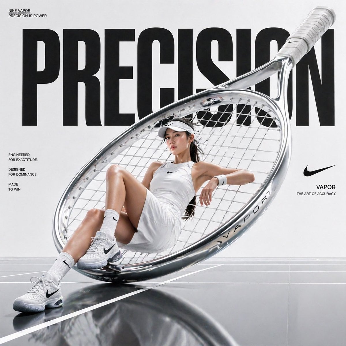PRECISION 网球时装广告模板