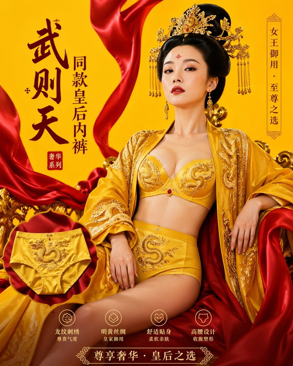 皇后内衣宫廷广告模板